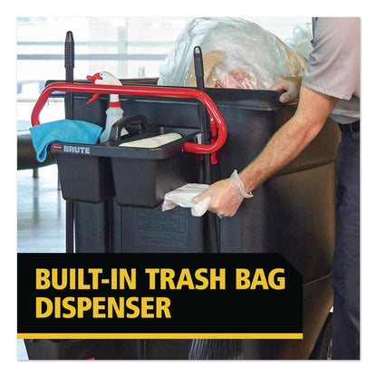 Rubbermaid® Commercial BRUTE Ergonomic Rotomolded Tilt Truck Handle and Caddy, 25.45 x 25.45 x 15, Red/Black (RCP2229066)