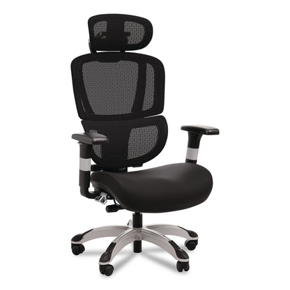 Alera® Minverva Pro Multifunction Chair, Supports Up to 275 lb, 17.7" to 21.4" Seat Height, Black Seat, Black Back, Black Base (ALEMV41ME10B)
