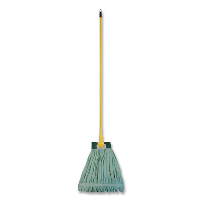 O'Dell® EchoFiber Microfiber Loop Mop, Medium, Split Microfiber, 14" x 14", 1.5" Headband, Green (ODCMWTMGNB)