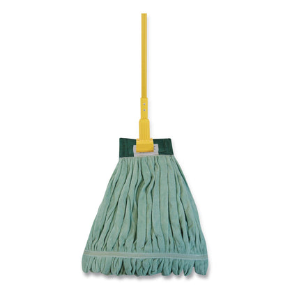 O'Dell® EchoFiber Microfiber Loop Mop, Medium, Split Microfiber, 14" x 14", 1.5" Headband, Green (ODCMWTMGNB)