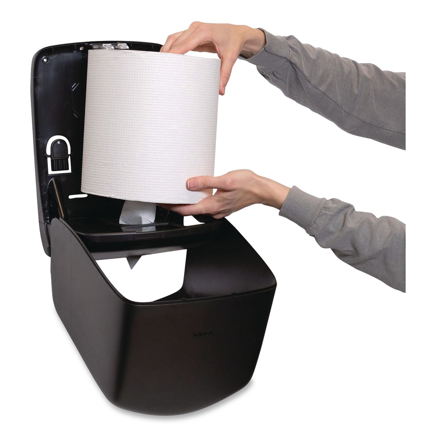 GEN Centerpull Roll Towel Dispenser, 8.99 x 8.7 x 12.65, Black (GEN1606B)