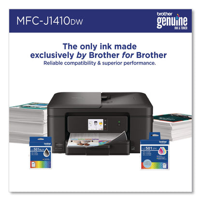 Brother MFCJ1410DW Work Smart 1410 Wireless Color Inkjet AIO Printer, Copy/Print/Scan (BRTMFCJ1410DW)