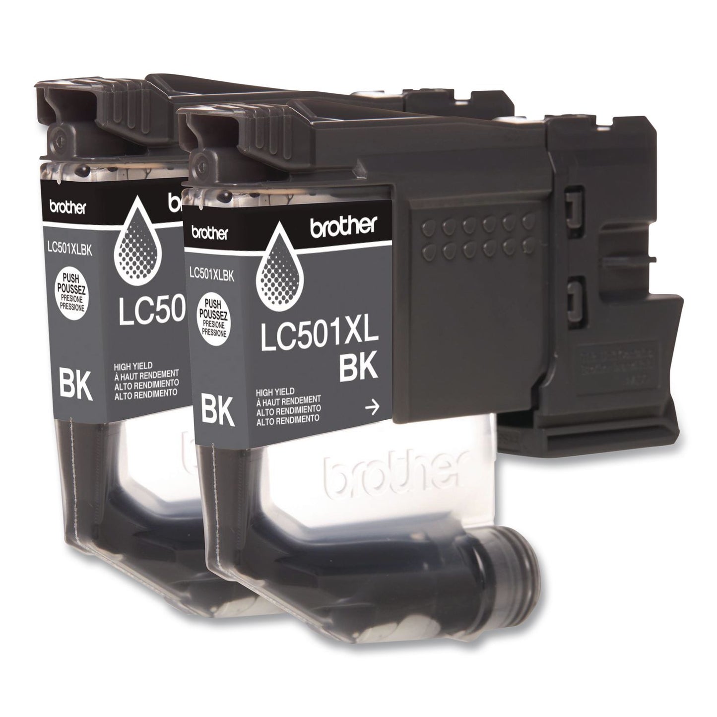 Brother LC501XL2PKS High-Yield Ink, 500 Page-Yield, Black, 2/Pack (BRTLC501XL2PKS)