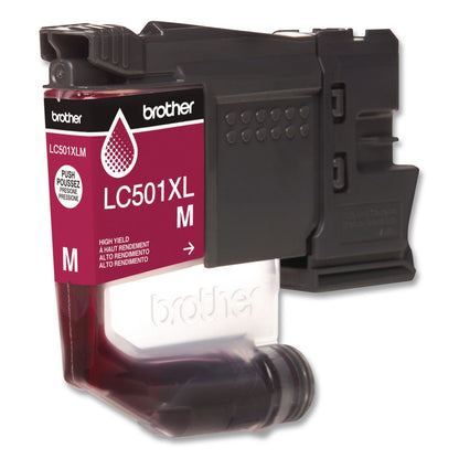 Brother LC501XLMS High-Yield Ink, 500 Page-Yield, Magenta (BRTLC501XLMS)