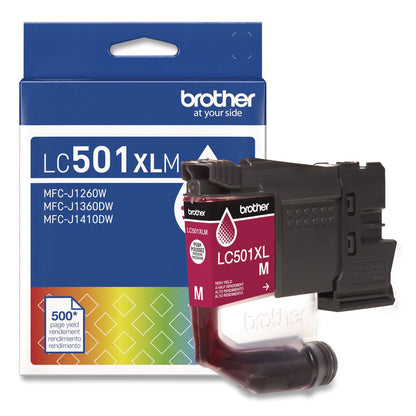 Brother LC501XLMS High-Yield Ink, 500 Page-Yield, Magenta (BRTLC501XLMS)