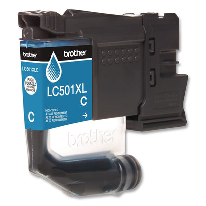 Brother LC501XLCS High-Yield Ink, 500 Page-Yield, Cyan (BRTLC501XLCS)