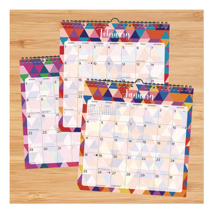 Willow Creek Press Geometric 2026 Spiral Wall Calendar, Geometric Artwork, 12 x 12, Multicolor Sheets, 12-Month (Jan to Dec): 2026 (WPR54734)