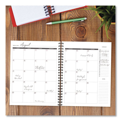 Willow Creek Press Fitness Undated Monthly Planner, 11 x 8.5, Black/Gray Cover, 12-Month, Undated (WPR40331)