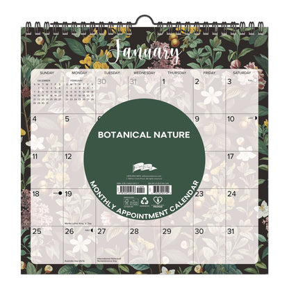 Willow Creek Press Botanical Nature 2026 Spiral Wall Calendar, Botanic Artwork, 12 x 12, Multicolor Sheets, 12-Month (Jan to Dec): 2026 (WPR54727)