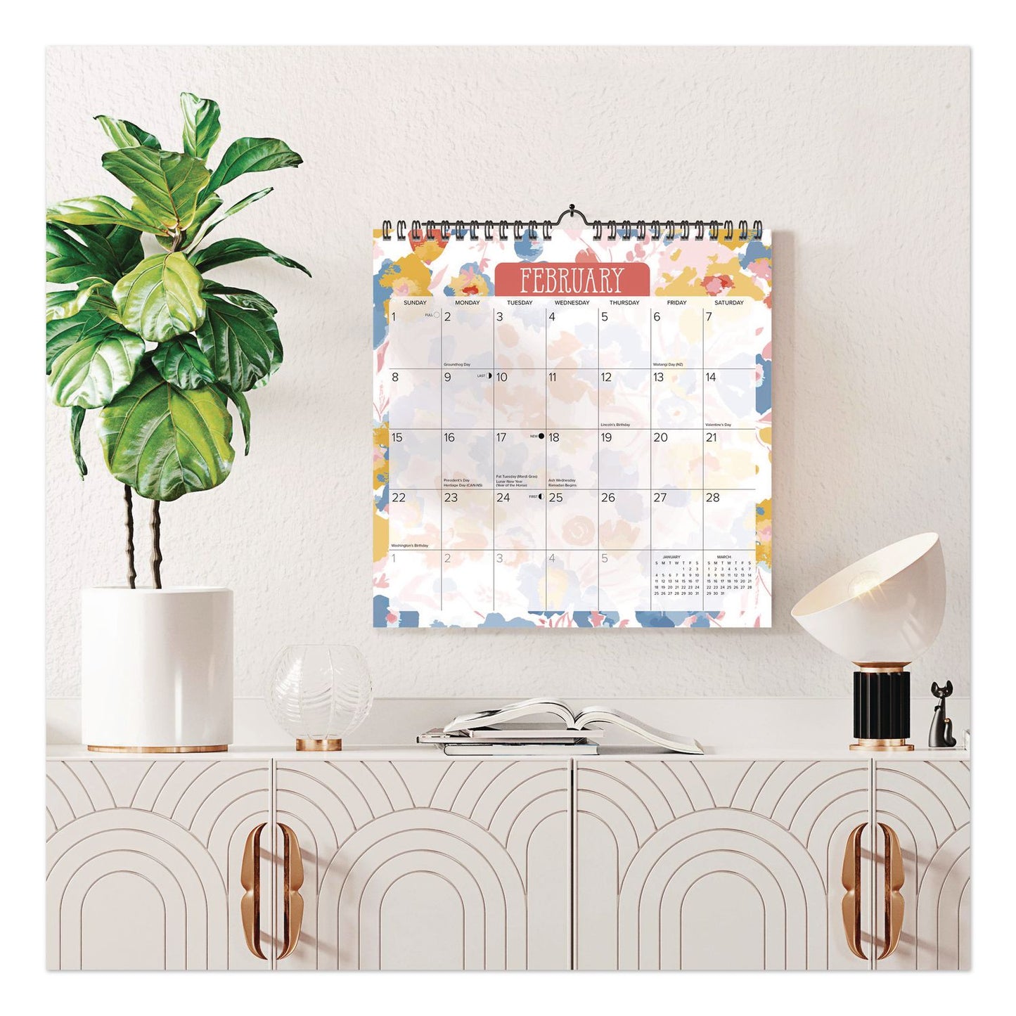 Willow Creek Press Meadow Flowers 2026 Spiral Wall Calendar, Floral Artwork, 12 x 12, Multicolor Sheets, 12-Month (Jan to Dec): 2026 (WPR54741)