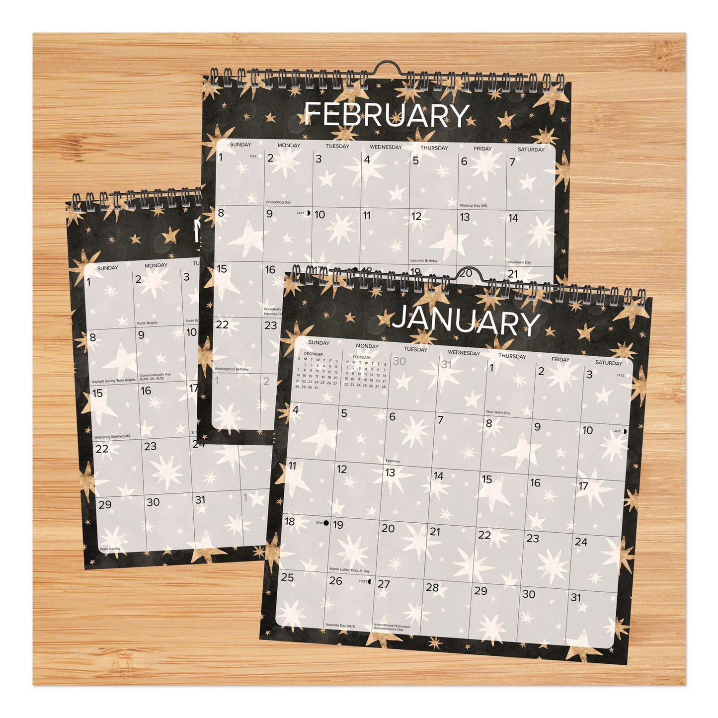 Willow Creek Press Starry Night 2026 Spiral Wall Calendar, Starry Night Artwork, 12 x 12, Multicolor Sheets, 12-Month (Jan to Dec) (WPR54758)