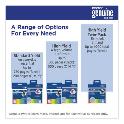 Brother LC501CS Ink, 200 Page-Yield, Cyan (BRTLC501CS)