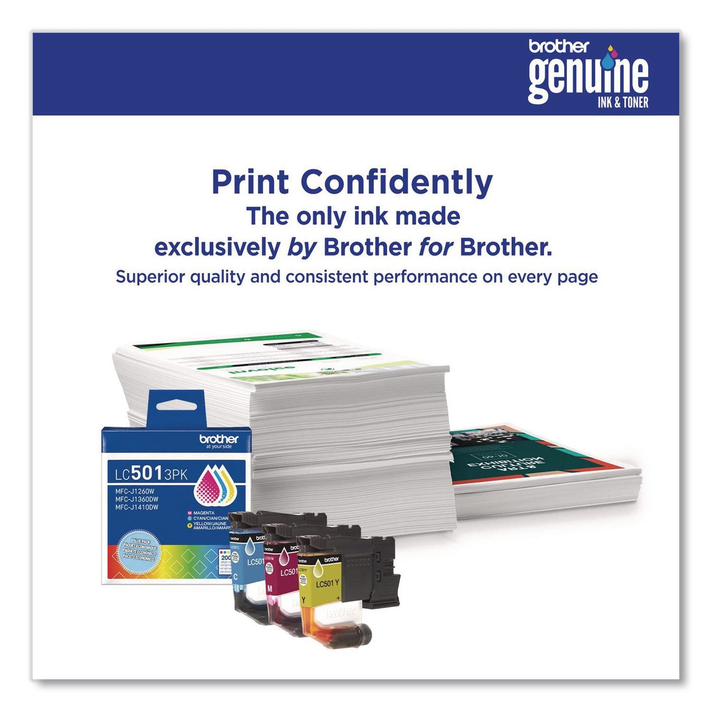 Brother LC501XLBKS High-Yield Ink, 500 Page-Yield, Black (BRTLC501XLBKS)