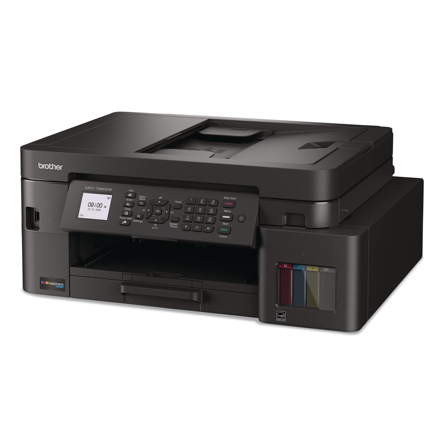Brother MFCT980DW INKvestment Tank 980 Wireless and Ethernet Color Inkjet All-in-One Printer, Copy/Fax/Print/Scan (BRTMFCT980DW)