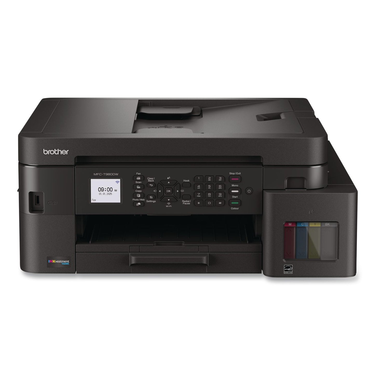 Brother MFCT980DW INKvestment Tank 980 Wireless and Ethernet Color Inkjet All-in-One Printer, Copy/Fax/Print/Scan (BRTMFCT980DW)