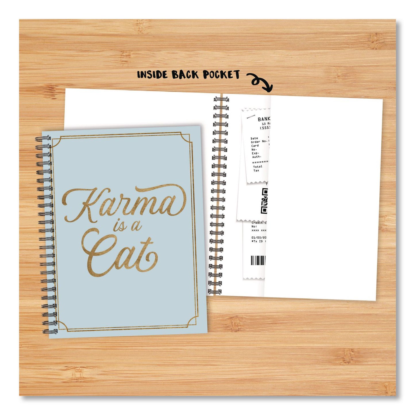 Willow Creek Press Karma is a Cat Weekly/Monthly Planner, 8.5 x 6.5, Blue Cover, 12-Month (Jan to Dec): 2026 (WPR58442)