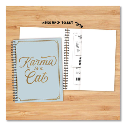 Willow Creek Press Karma is a Cat Weekly/Monthly Planner, 8.5 x 6.5, Blue Cover, 12-Month (Jan to Dec): 2026 (WPR58442)