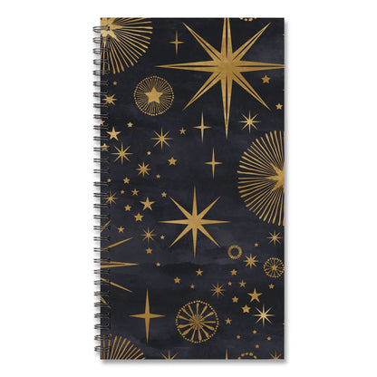 Willow Creek Press Celestial Softcover Weekly/Monthly Spiral Planner, 6.5 x 3.5, Black/Gold Cover, 12-Month (Jan to Dec): 2026 (WPR57322)