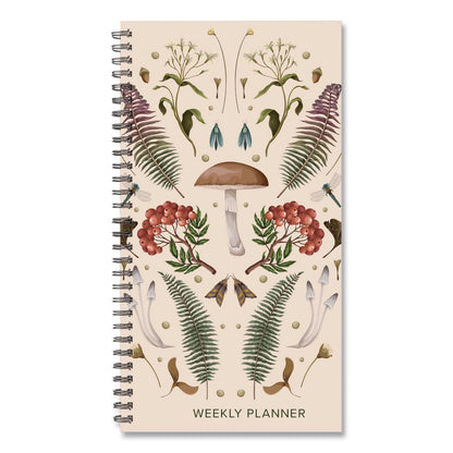 Willow Creek Press Woodland Mushroom Softcover Weekly/Monthly Spiral Planner, 6.5 x 3.5, Multicolor Cover, 12-Month (Jan to Dec): 2026 (WPR57360)
