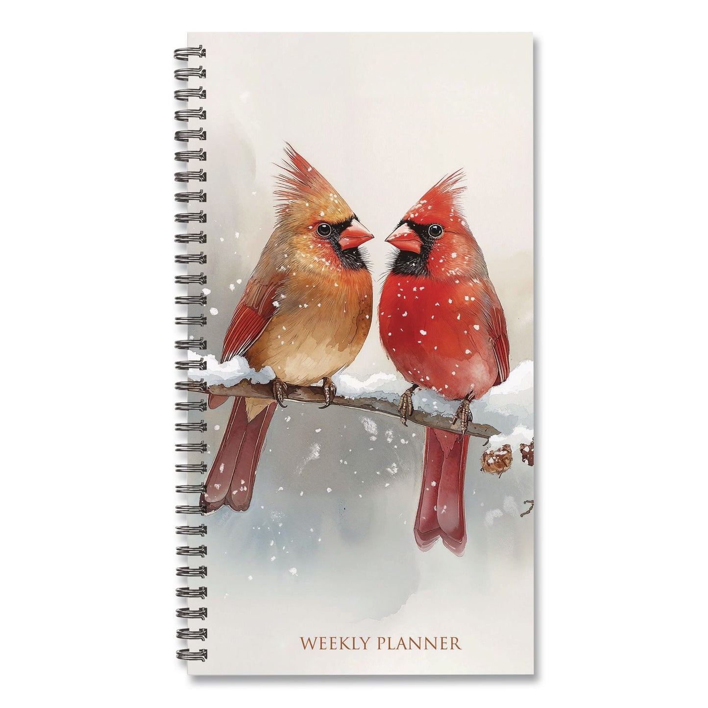 Willow Creek Press Cardinals (Trilingual) Weekly/Monthly Planner, 6.5 x 3.5, Multicolor Cover, 12-Month (Jan to Dec): 2026 (WPR57490)