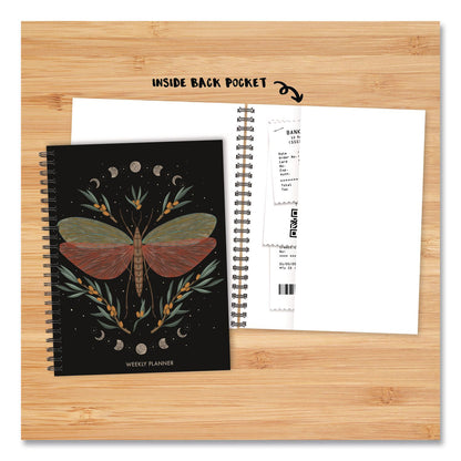 Willow Creek Press Butterfly Zen Weekly/Monthly Planner, 8.5 x 6.5, Black Cover, 12-Month (Jan to Dec): 2026 (WPR57506)