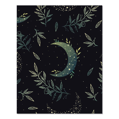 Willow Creek Press Floral Moon Monthly Planner, 9.5 x 7.5, Black Cover, 12-Month (Jan to Dec): 2026 (WPR57551)