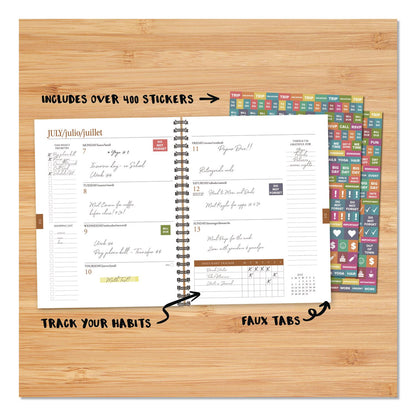 Willow Creek Press Charcoal Weekly/Monthly Planner, 11 x 8.5, Charcoal Cover, 12-Month (Jan to Dec): 2026 (WPR57605)
