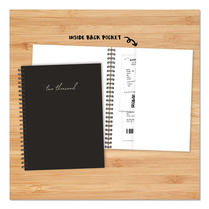 Willow Creek Press Contemporary Black (Trilingual) Weekly/Monthly Planner, 8.5 x 6.5, Black Cover, 12-Month (Jan to Dec): 2026 (WPR57759)