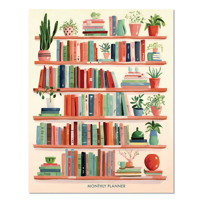 Willow Creek Press Boho Books Monthly Planner, 9.5 x 7.5, Multicolor Cover, 12-Month (Jan to Dec): 2026 (WPR57766)