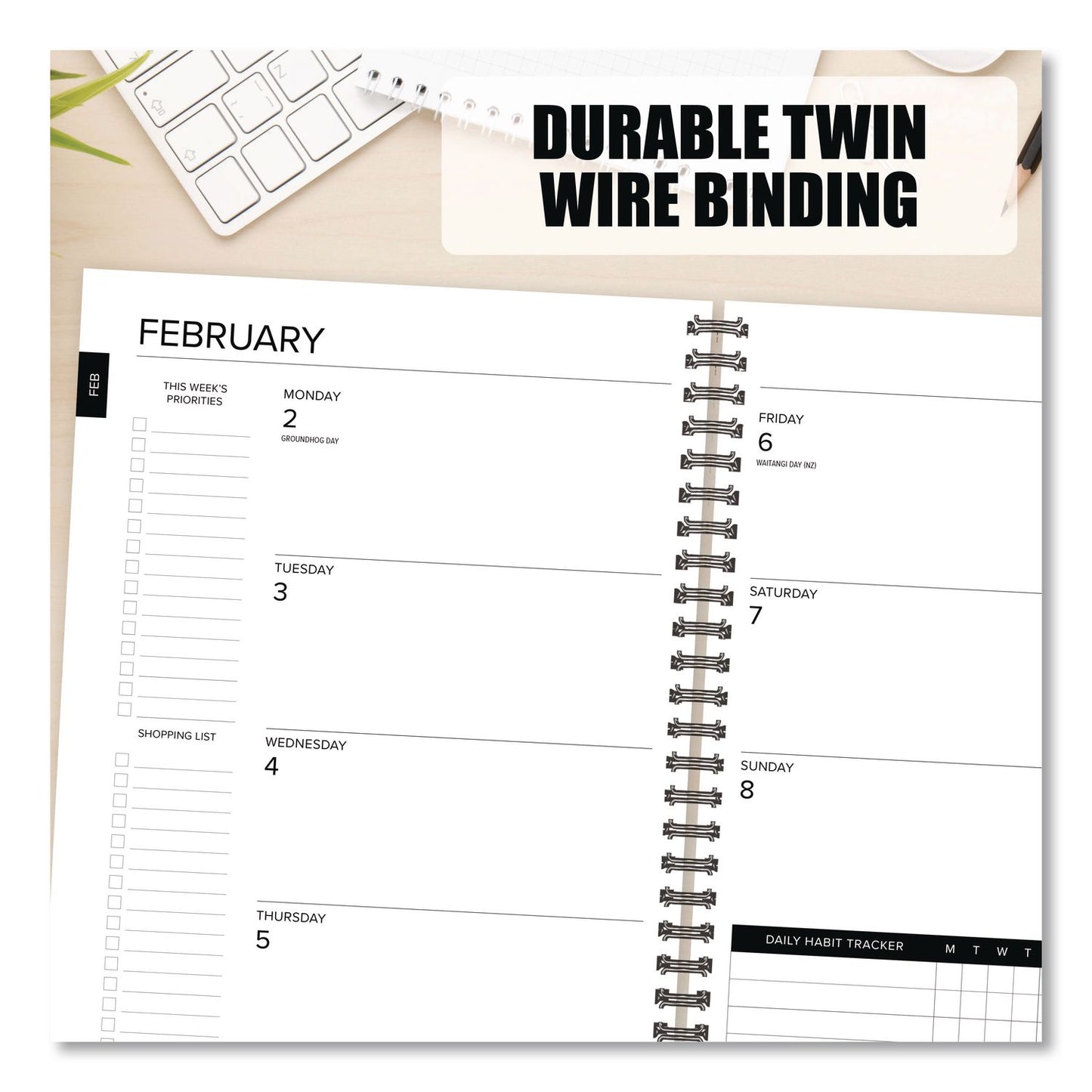 Willow Creek Press Basic Blue Weekly/Monthly Planner, 8.5 x 6.5, Blue Cover, 12-Month (Jan to Dec): 2026 (WPR57834)