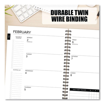 Willow Creek Press Basic Blue Weekly/Monthly Planner, 8.5 x 6.5, Blue Cover, 12-Month (Jan to Dec): 2026 (WPR57834)
