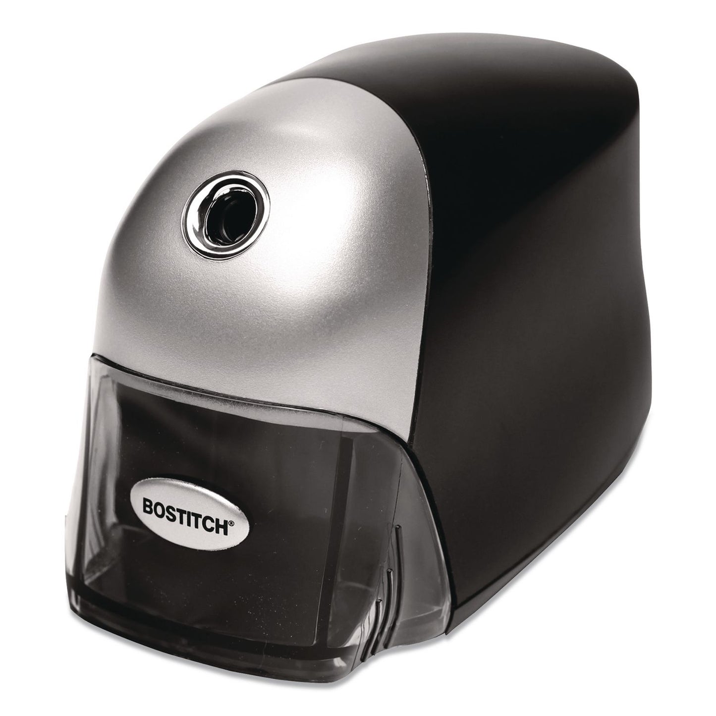 Bostitch® QuietSharp Executive Electric Pencil Sharpener, AC-Powered, 4 x 7.5 x 5.13, Black/Silver, 6/Carton (ACIEPS8HDBLKCT)