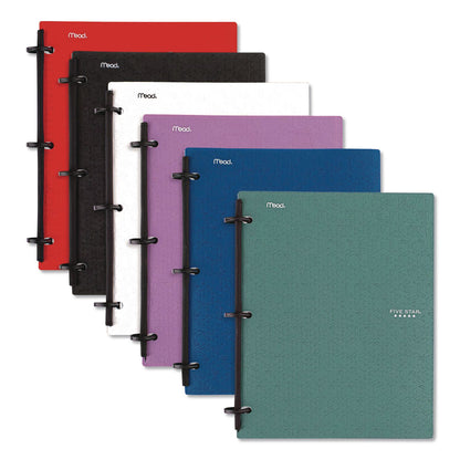 Five Star® FLEX Notebinder, 1" TechLock Rings, 3-Subject, Medium/College Rule, Randomly Assorted Cover Colors, (120) 11 x 8.5 Sheets (ACC08126)