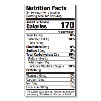 Bobo's Oatmeal Bars, Peach, 3 oz Individually Wrapped, 12/Box (BBO00058)