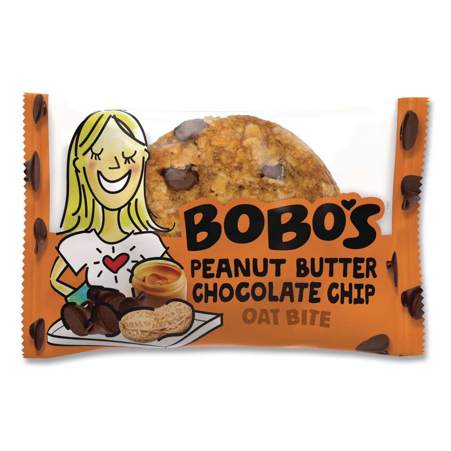 Bobo's Oatmeal Bites, Peanut Butter Chocolate Chip, 1.3 oz Individually Wrapped, 25/Box (BBO00213)