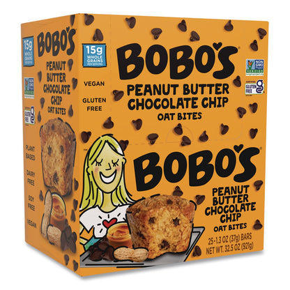 Bobo's Oatmeal Bites, Peanut Butter Chocolate Chip, 1.3 oz Individually Wrapped, 25/Box (BBO00213)
