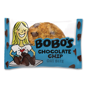 Bobo's Oatmeal Bites, Chocolate Chip, 1.3 oz Individually Wrapped, 25/Box (BBO00214)