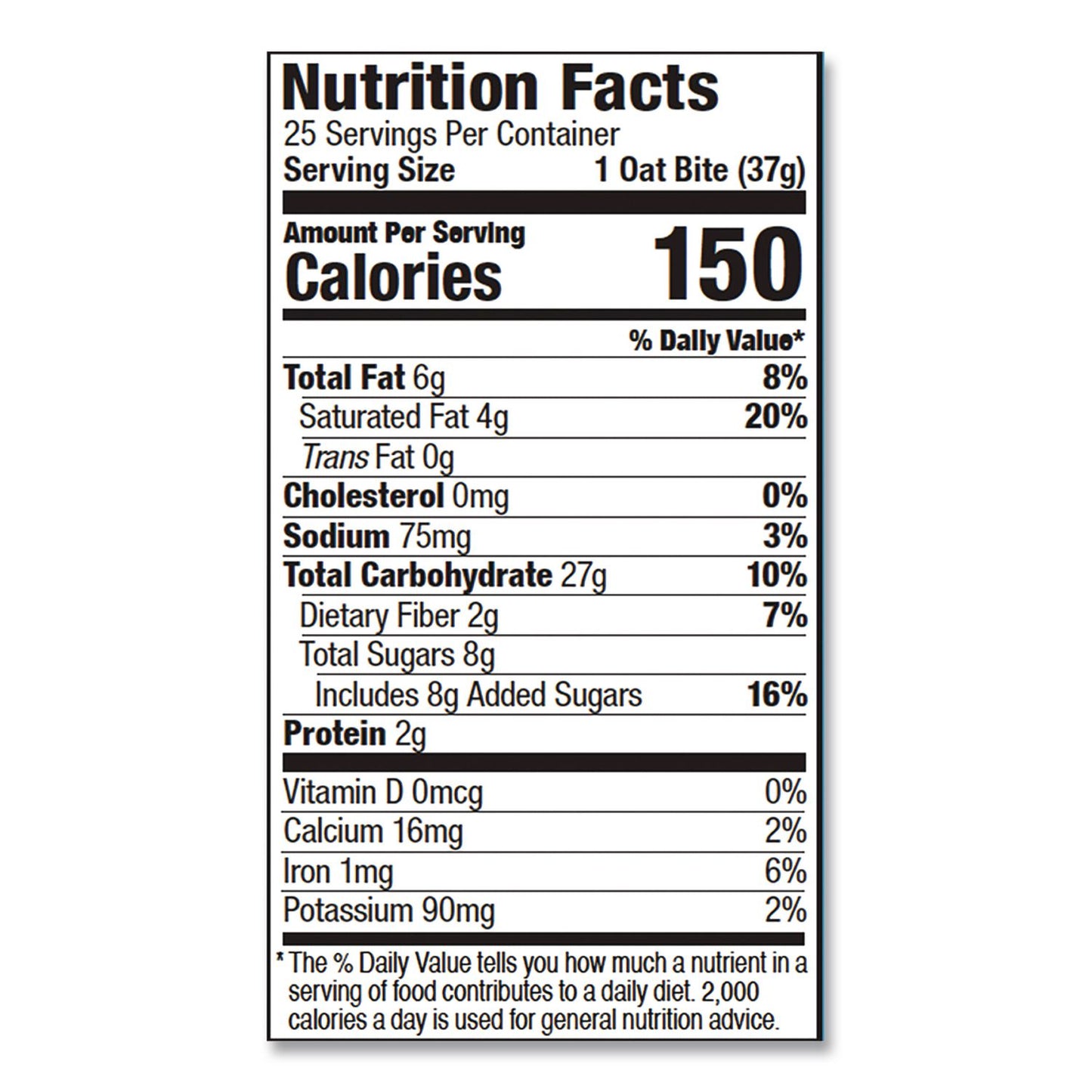 Bobo's Oatmeal Bites, Chocolate Chip, 1.3 oz Individually Wrapped, 25/Box (BBO00214)