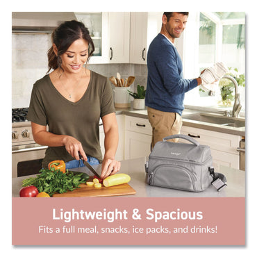 bentgo® Deluxe Insulated Lunch Bag, 8" x 10" x 7.5", Blush Pink (BEOBG2M)