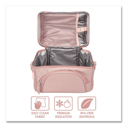 bentgo® Deluxe Insulated Lunch Bag, 8" x 10" x 7.5", Blush Pink (BEOBG2M)