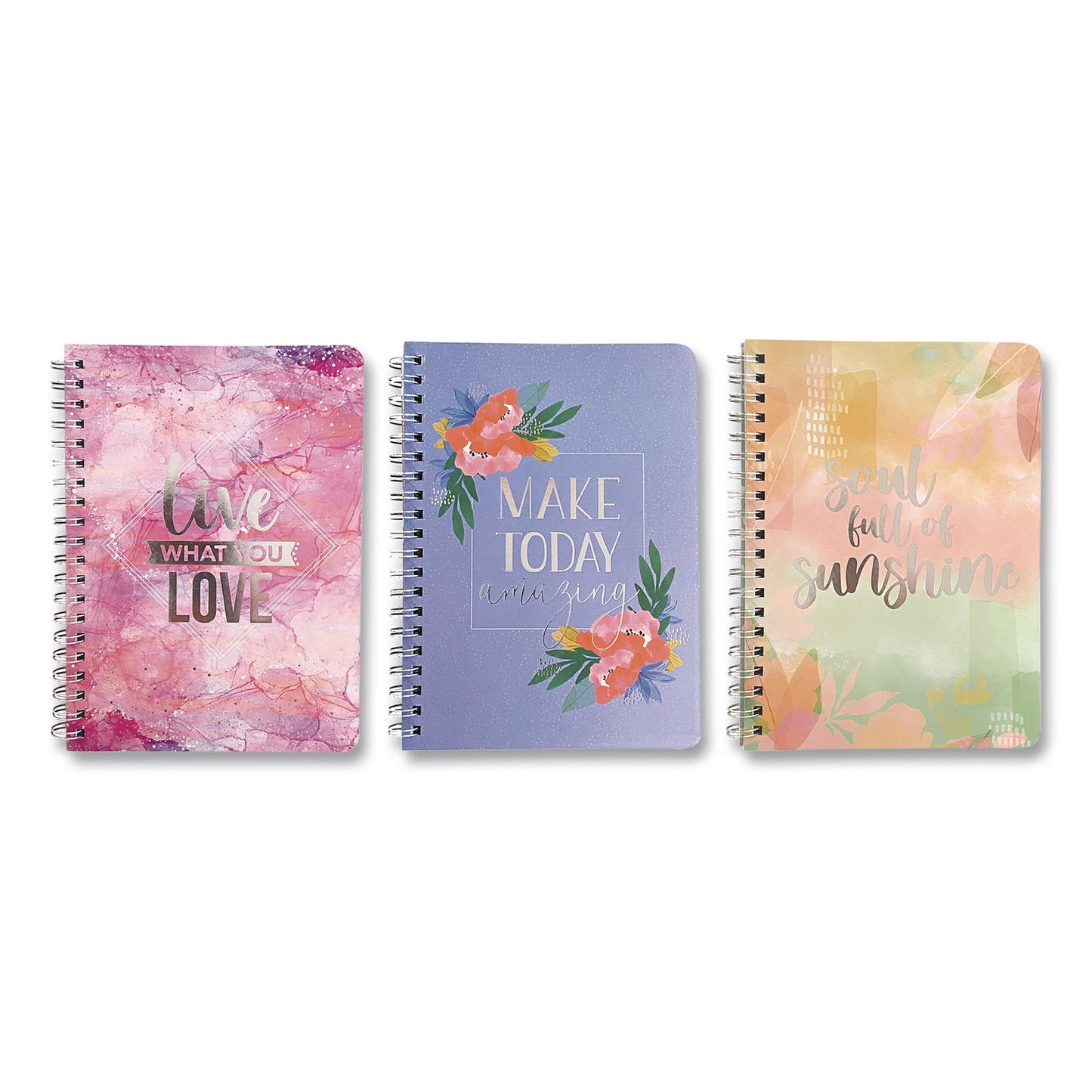Carolina Pad® Silver Lining Hardcover Journal, Medium/College Rule, Randomly Assorted Cover Designs and Colors, (80) 7 x 5 Sheets (CPP35000)