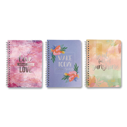 Carolina Pad® Silver Lining Hardcover Journal, Medium/College Rule, Randomly Assorted Cover Designs and Colors, (80) 7 x 5 Sheets (CPP35000)