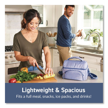 bentgo® Deluxe Insulated Lunch Bag, 8" x 10" x 7.5", Slate Blue (BEOBG2S)