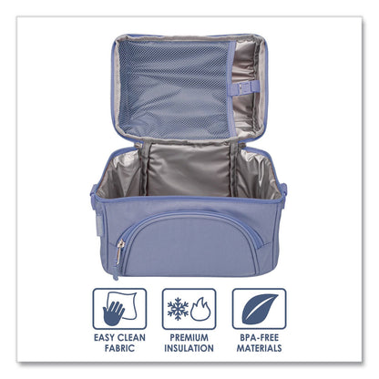 bentgo® Deluxe Insulated Lunch Bag, 8" x 10" x 7.5", Slate Blue (BEOBG2S)
