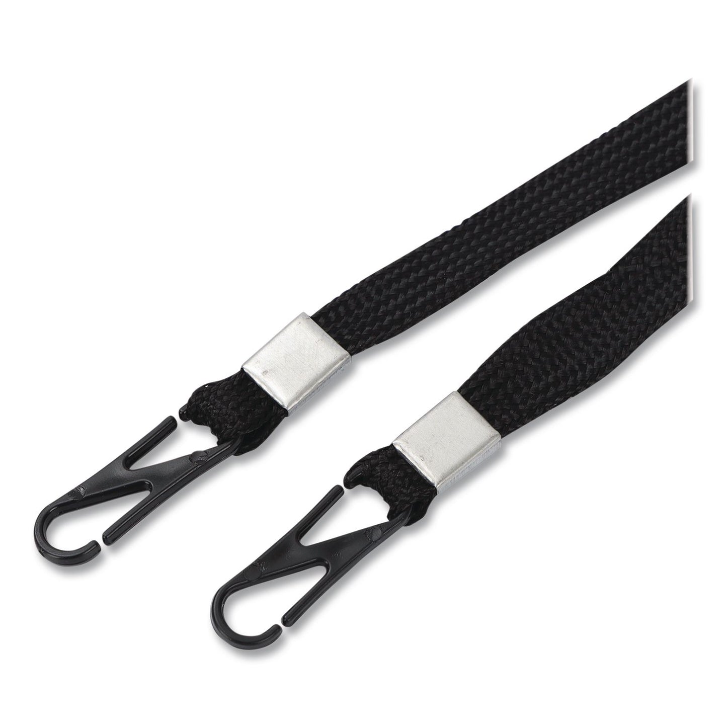 Cliq-It Face Mask Lanyard, Plastic Fastener, 30" Long, Black (CQTCL61312BL)