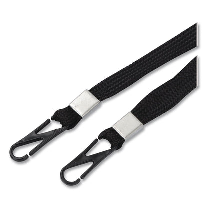 Cliq-It Face Mask Lanyard, Plastic Fastener, 30" Long, Black (CQTCL61312BL)