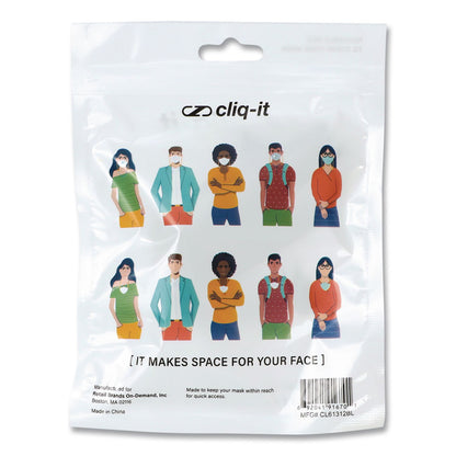 Cliq-It Face Mask Lanyard, Plastic Fastener, 30" Long, Black (CQTCL61312BL)