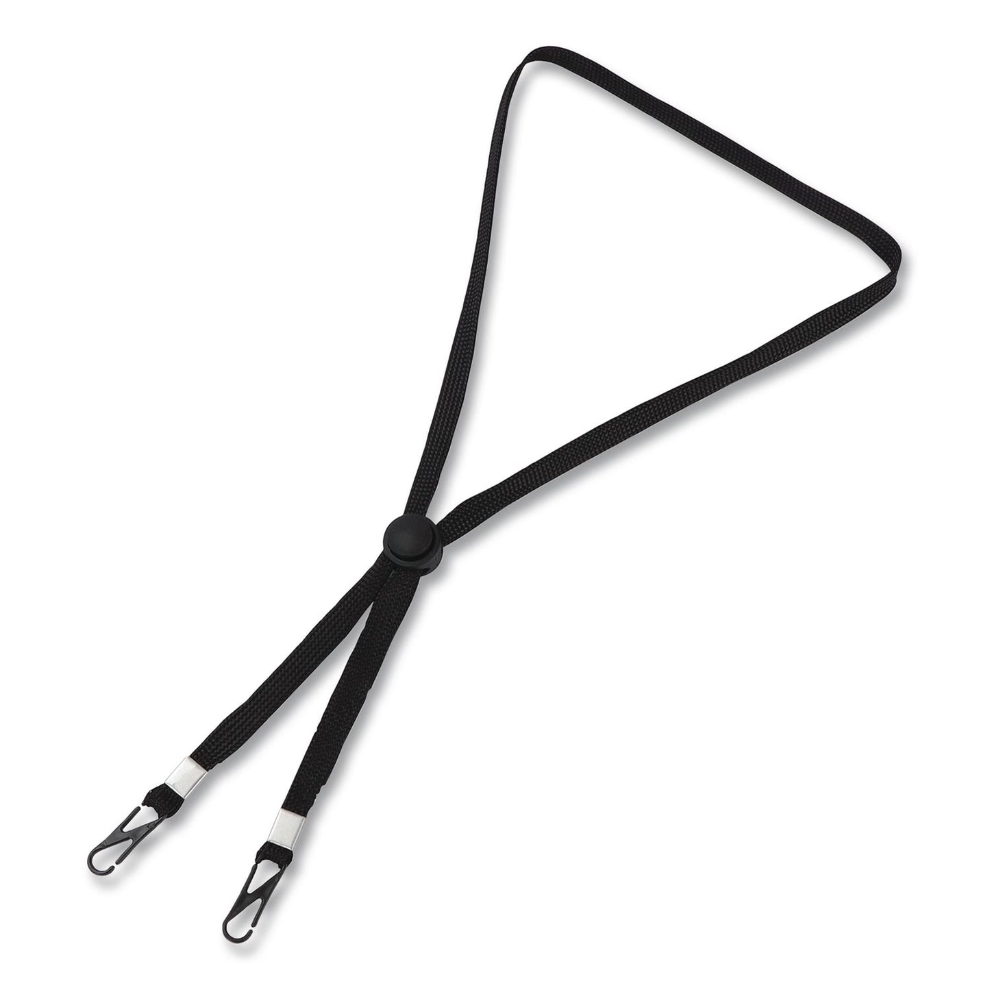 Cliq-It Face Mask Lanyard, Plastic Fastener, 30" Long, Black (CQTCL61312BL)
