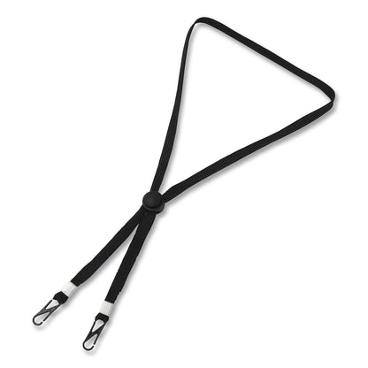 Cliq-It Face Mask Lanyard, Plastic Fastener, 30" Long, Black (CQTCL61312BL)