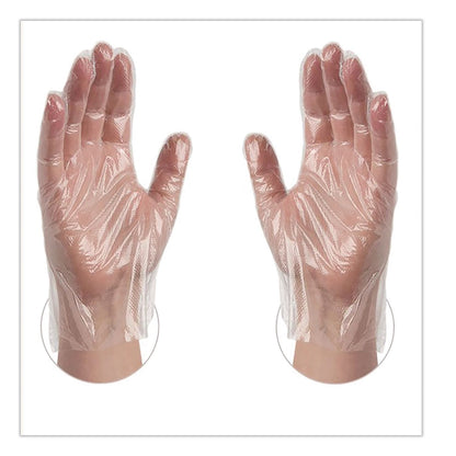 X3® by AMMEX® Polyethylene Food Safe Industrial Gloves, Powder-Free, Large, Clear, 500/Box, 20 Boxes/Carton (AXCPGLOVEL500XX)